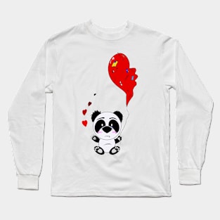 Sad valentines Panda Long Sleeve T-Shirt